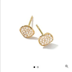MiniFlower Stud Earrings in 18K Gold with Diamonds